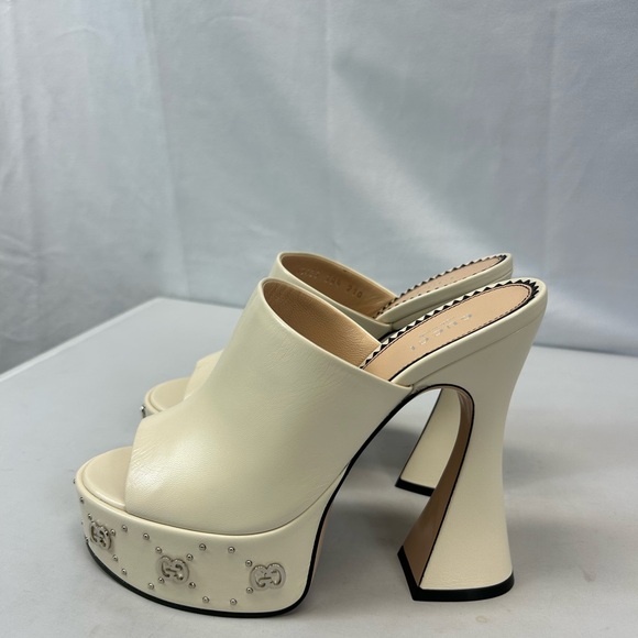 Gucci GG 110mm platform mules in Mystic White Sz EU 38.5 / US 8.5 - Picture 4 of 7